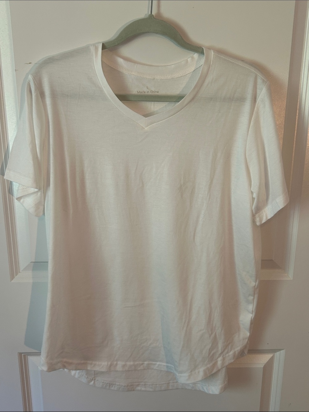Classic White V-Neck Shirt